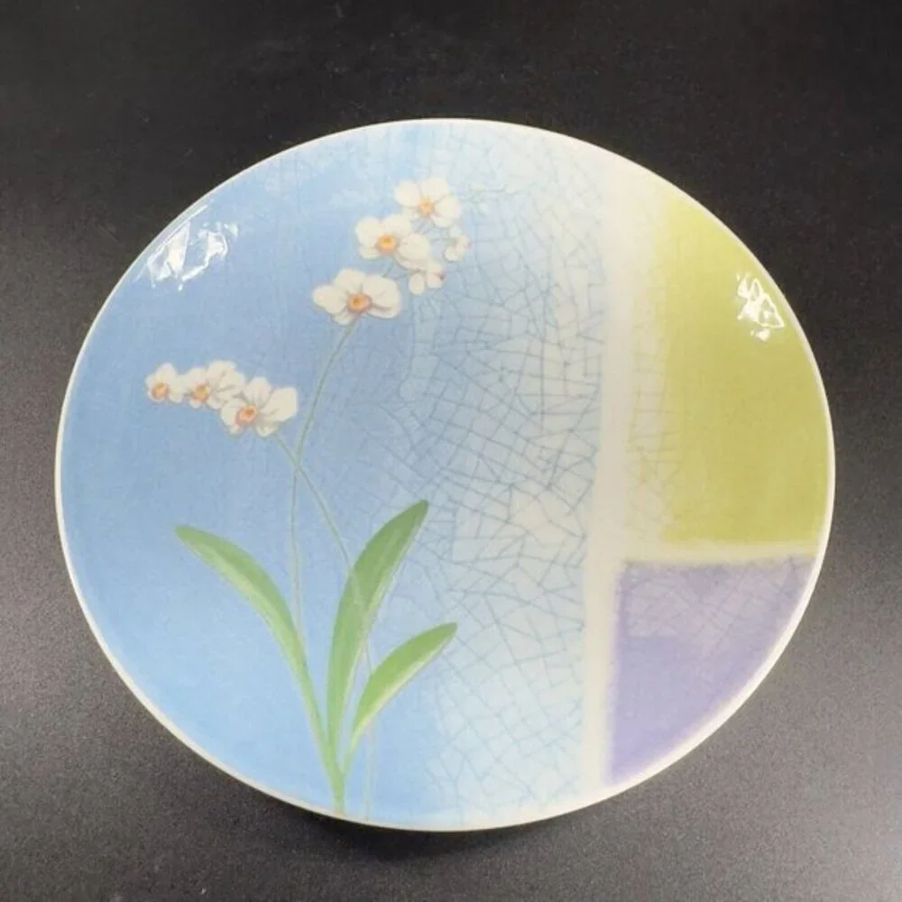 Saint James by Hankook Super‎ Strong Porcelain Dish Plate Set 2 Floral Pattern